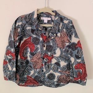 Burberry Clarkey Poplin Printed Button-Down Shirt